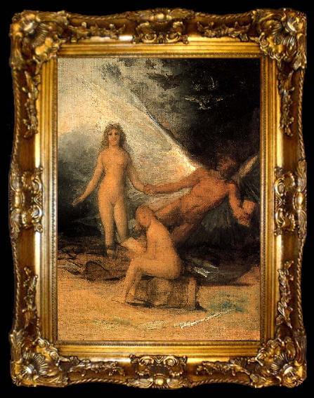 framed  Francisco de Goya Boceto de la Verdad,, ta009-2